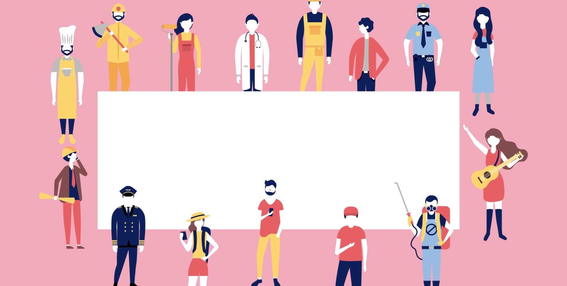 professional people work occupations hard job vector illustration